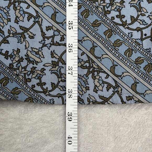 Vtg Y2K Old Navy Midi Maxi Skirt 12 Blue Floral Cottage Grunge Preppy Modest Emo - Picture 7 of 10